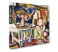 Flowers On A Table Vol.2 by Henry Lyman Sayen Classic Painting Canvas Wall Art Print Ready to Hang, Framed Picture for Living Room Bedroom Home Office Décor, 20x20 Inch (50x50 cm)