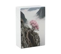 Flowers on The Cliff Cigarette Case Normal Size 20 Capacity Style Cigarette Holder Case Waterproof Cigarette Case Portable Travel Cigarette Storage Box for Smoking Accessories
