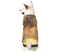 Flowers On The Wooden Fence Adorable Pet Hoodie - Soft Polyester Dog Hoodie For Small Dogs, Cute Hooded Pet Clothing