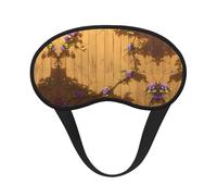 Flowers On The Wooden Fence Light-Blocking Sleeping Eye Mask – Ultra-Soft and Comfortable, Perfect for Travel, Camping, Shift Work, and Meditation with Adjustable Straps