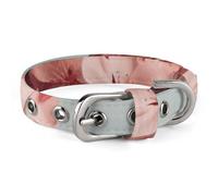 Flowers on Waffles Dog Collar for Small Medium Dogs Breakaway Cute Kitten Cat Collar Soft Adjustable Dog Collars with Safety Buckle,Pet Accessories for Walking Running