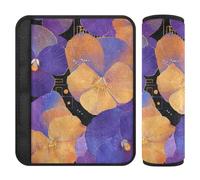 Flowers Orange Purple Pansies 2 Pack seat Belt Padding Shoulder Strap Release Stress to Your Neck and Shoulders for Truck forro para cinturon de seguridad