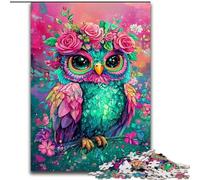 Flowers Owl JigsawPuzzle 1000 Pieces for Teenagers, Challenging Game And Family Play Parent-child Interaction (26x38cm)