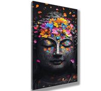 Flowers Paint by Numbers for Adults 16x32inch Small Painting by Number Canvas Kits with Acrylic Paint Brushes, Hobbies for Adults Women Paint-by-Numbers for Room Decor Wall Art,Zen,Without Frame,729-W