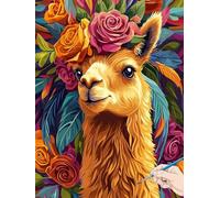 Flowers Paint by Numbers for Adults Animals Painting by Numbers for Aadults Kids, Canvas Oil Paintings with Acrylic Pigment Kits Hobbies for Adults Women for Christmas Decorations Gifts 50x70cm H-39