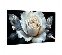 Flowers Paint by Numbers for Adults Beginner, Adult Paint by Numbers Butterfly, DIY Adult Crafts Canvas Oil Painting Kit, Painting by Number, Autumn Decor, Home Decor, Gifts for Women 180x80cm R-19