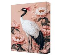 Flowers Paint by Numbers for Adults, Complete DIY crane Paint by Numbers kits, 16x22in Coloured Canvas with Acrylic Paints and Brushes, for Beginners Adults, Gifts for Home Decor, Frameless G-319
