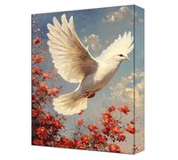 Flowers Paint by Numbers for Adults, Complete DIY Dove of Peace Paint by Numbers kits, 16x22in Coloured Canvas with Acrylic Paints and Brushesfor Beginners Adults, Home Decorations, Frameless G-316