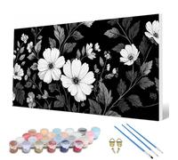 Flowers Paint by Numbers for Adults, Paint by Numbers Plant Pattern Design Painting Kits, Acrylic Painting Kit with Brushes Adult Crafts for Room Decor, Wall Art, Gifts 90 x 180 cm -hcw2507G6B6I