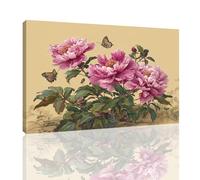Flowers Paint by Numbers for Adults with Frame, Landscape Paint by Number Canvas with Acrylic Paints Brushes, Hobbies for Adults Women DIY Oil Painting Kits for Home Wall Decor Gifts 32x40 inch,kk-281