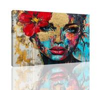 Flowers Paint by Numbers for Adults with Frame, Woman Paint by Number Canvas with Acrylic Paints Brushes, Hobbies for Adults Women DIY Oil Painting Kits for Home Wall Decor Gifts 12x16 inch,kk-435