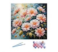 Flowers Paint by Numbers Kits for Adults,Flowers Paint by Number Adult, Flower Canvas Paint by Numbers for Adults, DIY Acrylic Watercolor Oil Colorful Painting by Number,for Home Decor