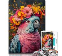 Flowers Parrot JigsawPuzzle 1000 Pieces for Adults,Decompressing Intellectual Educational Toy Birthday Present,Gifts,Wall Art (38x26cm)