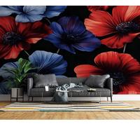Flowers Photo Wallpaper Vintage 300x210 cm Modern Non-Woven Poster 3D Print Large Wall Mural Decoration for Living Room Bedroom Dining Room Wall Art H1107