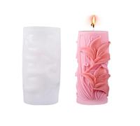 Flowers Pillar Candle Molds Cylinder Silicone Mould Ornament Casting Plasters Epoxy Resin