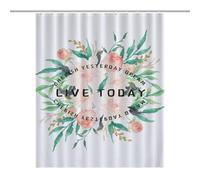 Flowers - Plants - T-shirts - LifeDurable Heavy Duty Shower Curtain, Thick Polyester, Rustproof Grommets, Weighted Hem - Weighted Shower Curtains, Bath Curtains Shower56.30x70.87Inch(143x180cm)