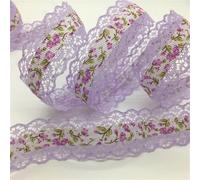 Flowers Printed Embossed Ribbon for Handmade Craft Scrapbook Easter Marriage Party Wedding Floral Packing(Color-20)