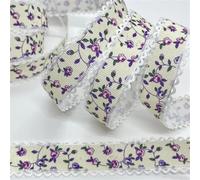 Flowers Printed Embossed Ribbon for Handmade Craft Scrapbook Easter Marriage Party Wedding Floral Packing(Color-11)