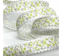 Flowers Printed Embossed Ribbon for Handmade Craft Scrapbook Easter Marriage Party Wedding Floral Packing(Color-06)