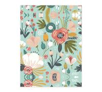 Flowers Printing Stylish Crystal Stickers,Resin Aesthetic Stickers for Laptop,Skateboard,Water Bottle,Scrapbook