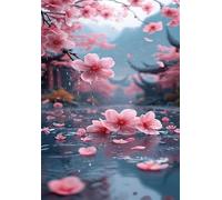 Flowers Rain 500 Piece Jigsaw Puzzle for Adults, Creativity, Challenging and Difficult Puzzle, Brain Teaser Puzzles for Adults 500 Pieces for The Whole for Women, Men