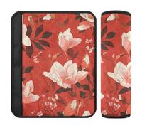 Flowers Red Simple 2 pcs car Seatbelt Cushion Stop seat Belt Cutting into Neck for Sedan forro para cinturon de seguridad