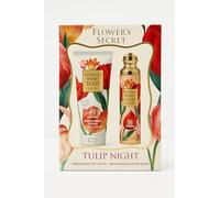 Flower's Secret Tulip Night Gift Set, 250ml Fragrance Mist and 250ml Moisturising Lotion, Floral Scent