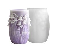 Flowers Silicones Ornament Molds Scented Casting Epoxy Resin Moulds Craft Supplies Scented Flowers Silicone Floral Cylindrical Plasters