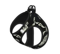 Flowers Skull Ornamental Pattern Print Harness Leash Set For Cat Dog, Reflective Adjustable Escape-Proof Vest Lead With Soft Breathable Mesh, For Small Pets And Kitten Puppy