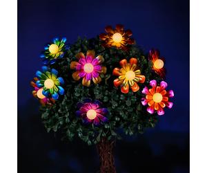 Flowers Solar Garden String Lights Decoration 10 Multicolour LED - 1.8m by Bright Garden
