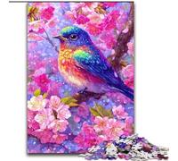 Flowers Sparrow 1000 Piece Jigsaw Puzzles for Adults & Teens, Challenging Game And Family Play Educational Game for Birthday, Chrismas (26x38cm)