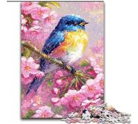 Flowers Sparrow 1000 Piece Jigsaw Puzzles for Teenagers, Brain Intelligence Challenge Addictive Toys for Home Decoration (26x38cm)