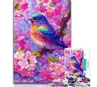 Flowers Sparrow 2000 Piece Jigsaw Puzzles for Adults & Teens,Educational Game Challenge Toy Wall Decoration Unique Birthday And Xmas Gifts 70x100cm