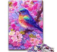 Flowers Sparrow Jigsaw Puzzles for Teenagers 1000 Jigsaws,Learning Educational Toys Family Games Unique Birthday And Gifts (38x26cm)