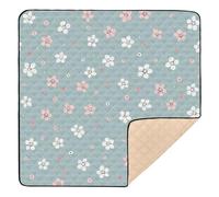 Flowers Spring Little Fresh Large Non-Slip Baby Gym & Activity Mat for Floor Comfortable Padded Play Mat for Babies Infants Toddlers, 50'' x 50''