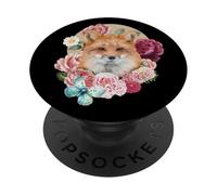 Flowers Summer Child Fox Foxes Women Teen Girls Children PopSockets Adhesive PopGrip