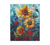 Flowers Sunflowers Jigsaw Puzzles for Adults 300 Pieces Educational Toys Challenging Game 300 Piece Puzzles for Adults for The Whole for Women Gifts for Men