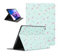 Flowers Tablet Case for Lenovo Tab M10 Plus (TB-X606F/TB-X606X) 10.3'', Cute Aesthetic Colorful Small Floral Pattern for Boys Girls Women Protective Cover Flip Stand Leather PU Funda Yellow