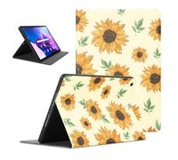 Flowers Tablet Case for Lenovo Tab M10 Plus (TB-X606F/TB-X606X) 10.3'', Cute Aesthetic Small Rose Floral Pattern for Boys Girls Women Protective Cover Flip Stand Leather PU Funda Bluish-Green
