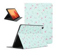 Flowers Tablet Case for Samsung Galaxy Tab A7 2020 SM-T500,T505,T507 10.4'', Cute Aesthetic Colorful Small Floral Pattern for Boys Girls Women Protective Cover Flip Leather PU Funda Yellow