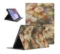 Flowers Tablet Case for Samsung Galaxy Tab S9 Ultra 14.6" SM-X910 | Aesthetic Flower Floral White Pink Green Trendy Design Protective Cover Adjustable Flip PU Leather Stand Funda for Women Men