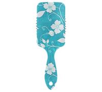 Flowers Teal gentle massage brush for hair growth Designed scalp massage for short hair with Ergonomic handle cepillo para cabello rizado