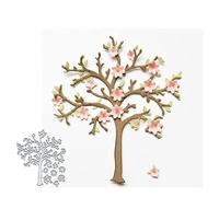 Flowers Tree Metal Die Cuts Cutting Dies, Flowers Tree Paper Cards Cutting Dies Cut Stencils for DIY Embossing Card Making Book Tags Decorative Paper Dies Scrapbooking