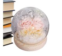 Flowers Under The Glass Dome - Blossom Dome, Luxury Flower Exhibition, Decorative Wrapped Arrangement, Romantic Flower Presentation | Table Decoration, Valentine's Day, Celebration, Anniversary, High