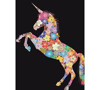 Flowers Unicorn Mythical Notebook Journal Composition Book