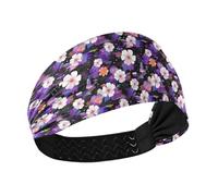 FLOWERs Vapor Wave Style Black Cooling womens headbands Elastic hairbands for women's hair for Athletic Sports Gym Yoga cintas para el cabello de mujer