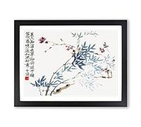 Flowers Vol.1 By Wang Shishen Asian Japanese Framed Print | A2 Black Framed Wall Art | Ready to Hang | Asian Floral Picture | Living Room Bedroom Lounge Office