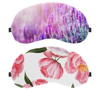 Flowers Watercolor Floral 2-Pack Light-Blocking Soft Breathable Sleep Mask Eye Patch Eye Cover