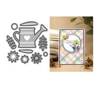 Flowers Watering Kettle Stitching Leaves Metal Die Cuts for Card Making | Cutting Dies Kit for Paper Scrapbooking Supplie DIY Stencils for Album Photo Frame Party Wedding Festivals Emboss Decoration