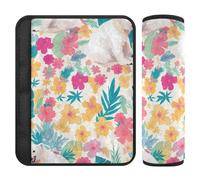 Flowers White Bear 2 pcs carseat Strap pad Release Stress to Your Neck and Shoulders for Airplane accesorios para carro